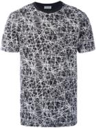 Dior Homme Graphic Line Detail T-shirt, Men's, Size: Small, Black, Cotton/polyurethane