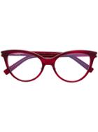 Saint Laurent Eyewear Classic Cat-eye Glasses - Red