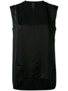 Ilaria Nistri Zip Detail Shift Blouse, Women's, Size: 40, Black, Polyester