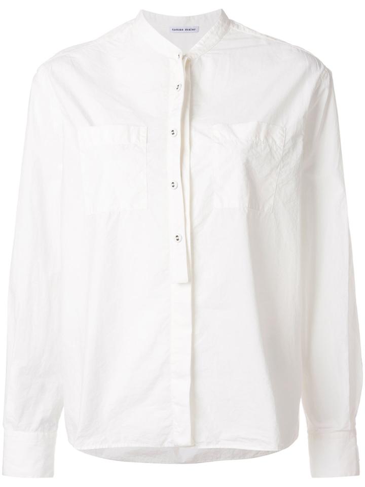 Tomas Maier Airy Poplin Shirt - White