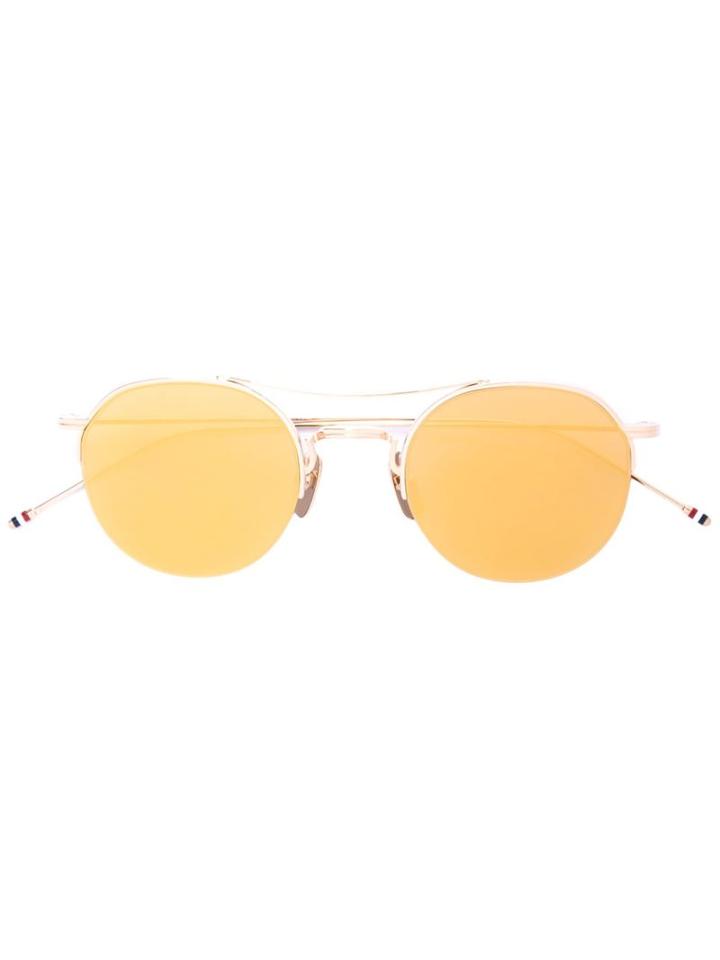 Thom Browne Round Framed Sunglasses, Adult Unisex, Grey, Metal (other)