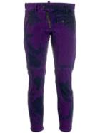 Dsquared2 Cargo Tie-dye Trousers - Purple