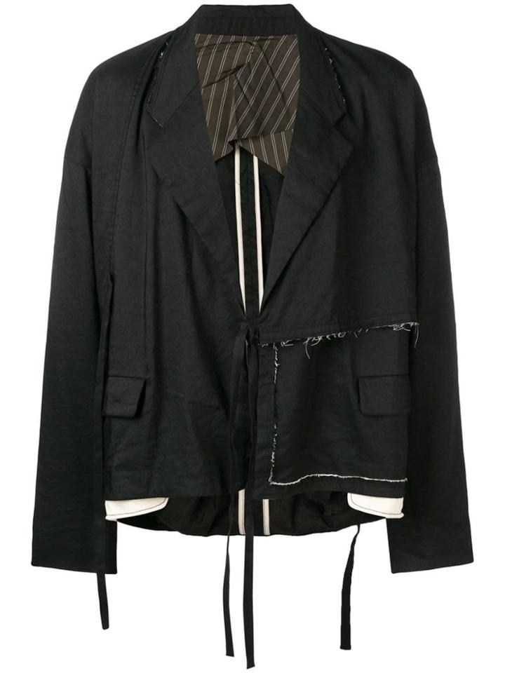 Ziggy Chen Distressed Blazer - Black