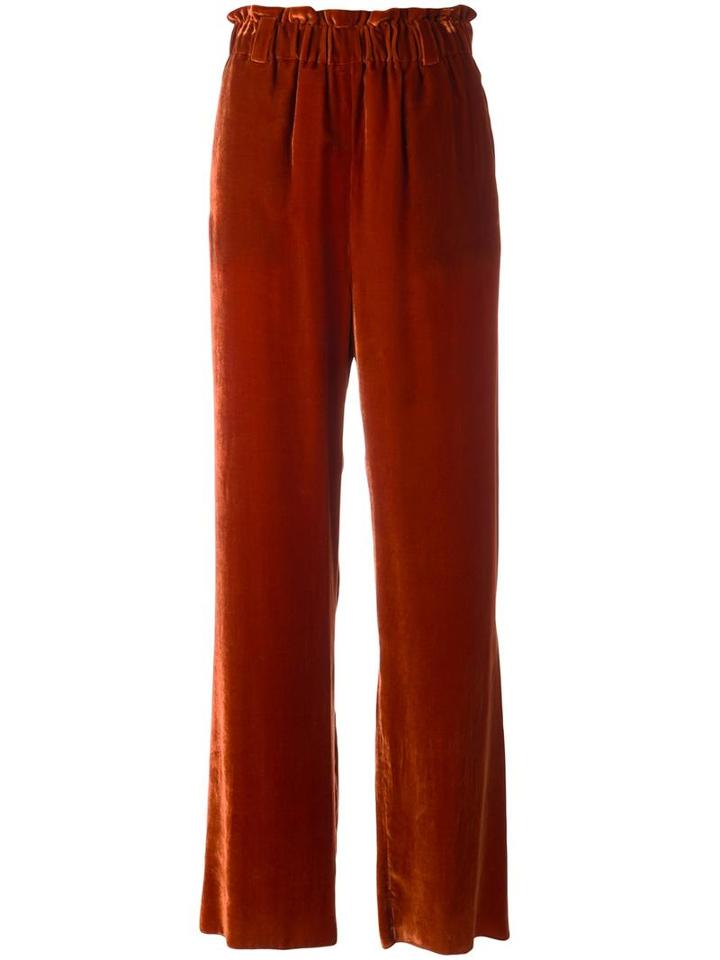 Lucio Vanotti Wide-leg Trousers, Women's, Size: 1, Yellow/orange, Viscose/cotton/silk