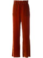 Lucio Vanotti Wide-leg Trousers, Women's, Size: 1, Yellow/orange, Viscose/cotton/silk