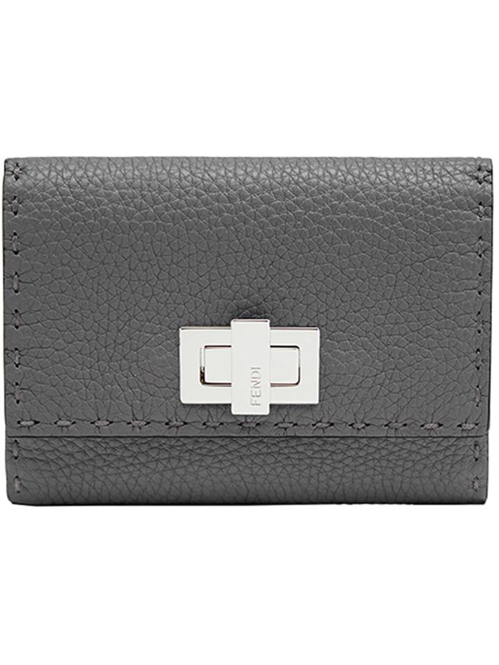 Fendi Turnlock Wallet - Grey