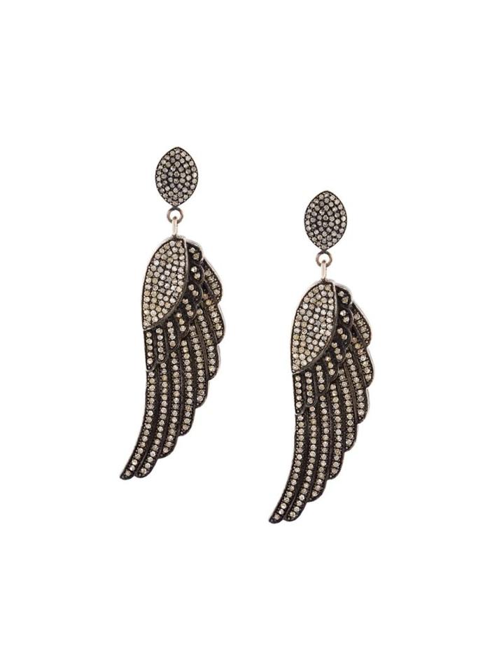 Carole Shashona 'the Soul Wing' Diamond Earrings, Women's, Black
