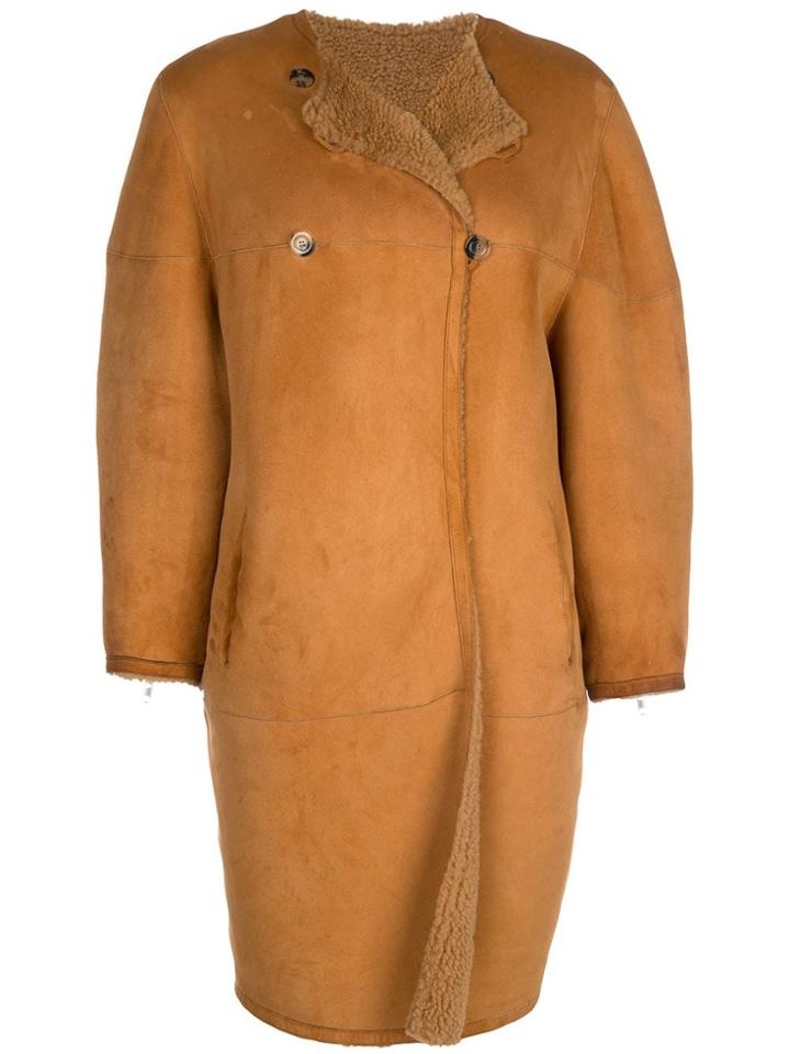 Lth Jkt Gal Cocoon Teddy Jacket - Brown