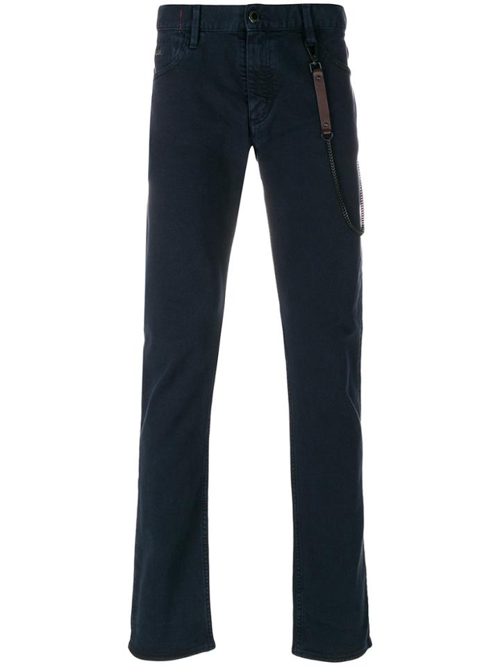 Emporio Armani Chain Detail Jeans - Blue