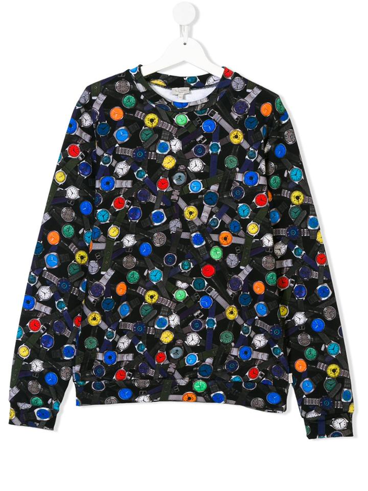 Paul Smith Junior Teen Printed Sweatshirt - Black