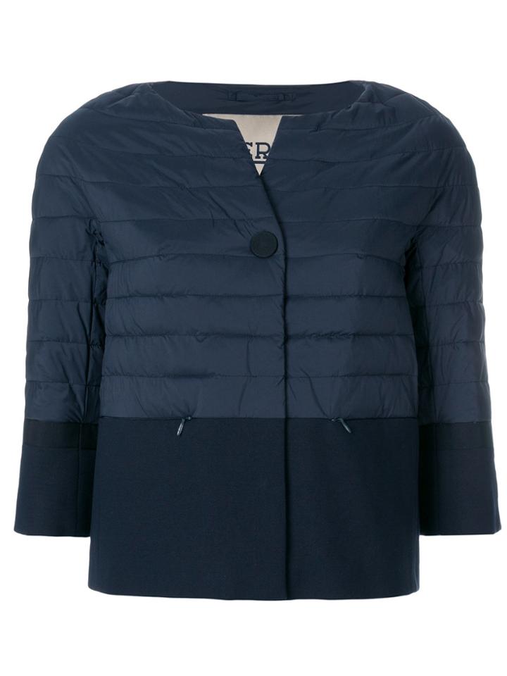 Herno Round Neck Jacket - Blue