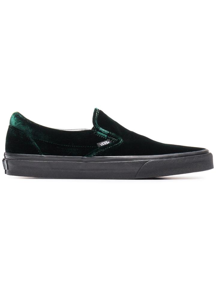 Vans Velvet Classic Slip-on Shoes - Green