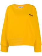 Moschino Logo Embroidered Sweatshirt - Yellow