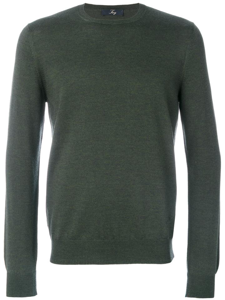 Fay Classic Knitted Sweater - Green