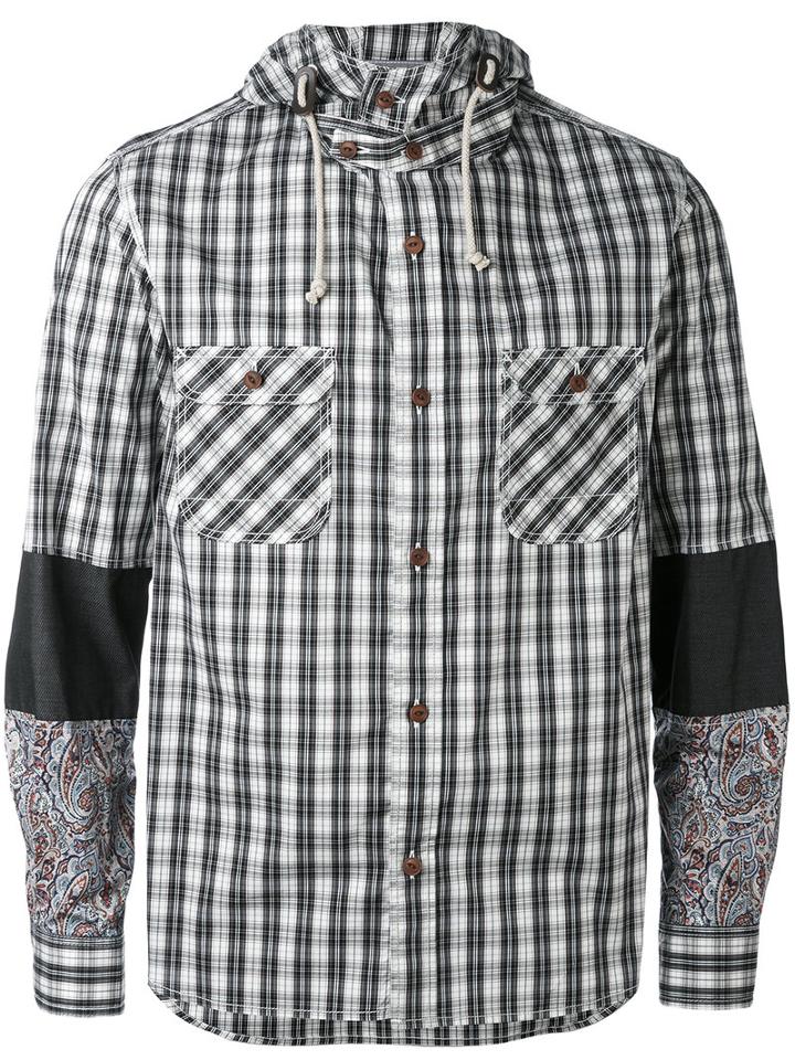 Junya Watanabe Comme Des Garçons Man - Multi-print Hooded Jacket - Men - Cotton/nylon/polyurethane - L, Grey, Cotton/nylon/polyurethane
