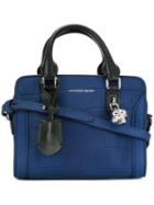 Alexander Mcqueen Mini 'padlock' Crossbody Bag, Women's, Blue