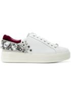 Liu Jo Embellished Platform Sneakers - White