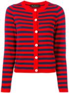Rossella Jardini - Striped Buttoned Cardigan - Women - Polyamide/viscose - 44, Women's, Red, Polyamide/viscose