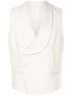 Tagliatore Double Breasted Waistcoat - White