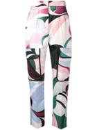 Emilio Pucci Abstract High-waisted Trousers - Multicolour