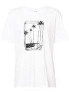 Saint Laurent Palm Tree Print T-shirt - White