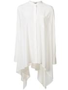 Maiyet Draped Shirt, Women's, Size: 10, White, Silk