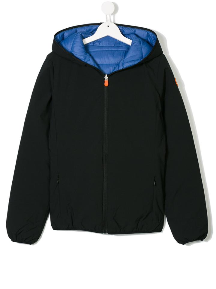 Save The Duck Kids Teen Reversible Padded Jacket - Black