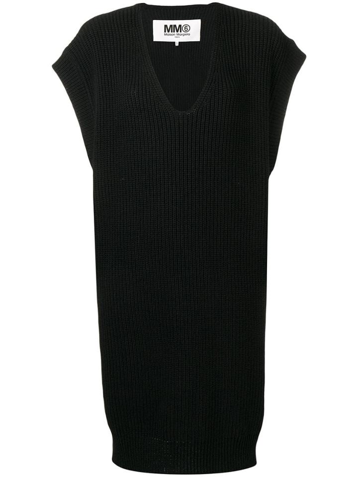 Mm6 Maison Margiela V-neck Sweater - Black