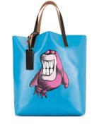 Marni Bruno Bozzetto Shopping Bag - Blue