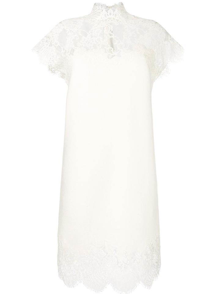 Ermanno Scervino Lace Panel Shift Dress - White