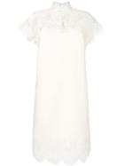 Ermanno Scervino Lace Panel Shift Dress - White
