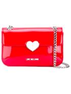 Love Moschino Logo Heart Shoulder Bag, Women's, Red, Polyurethane