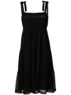 Red Valentino Ruffled Sleeveless Mini Dress - Black