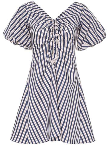 Paper London Sisi Stripe Mini Dress - Blue