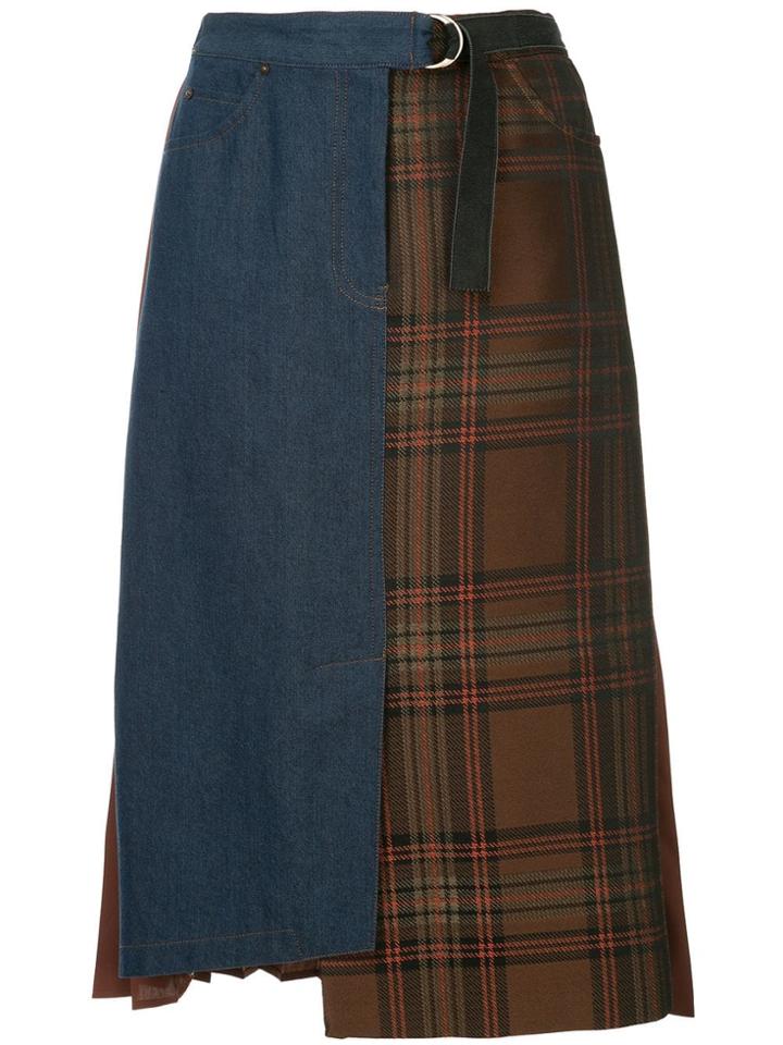 Guild Prime Asymmetric Printed Skirt - Blue
