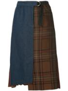 Guild Prime Asymmetric Printed Skirt - Blue