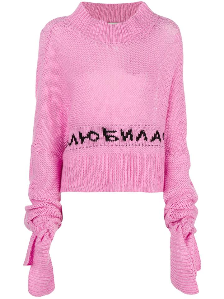 Natasha Zinko Longsleeved Knit Jumper - Pink & Purple