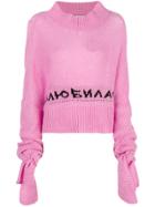 Natasha Zinko Longsleeved Knit Jumper - Pink & Purple