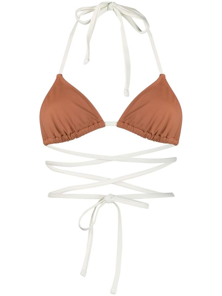Solid & Striped Strappy Bikini Top - Neutrals