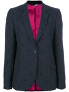 Ps By Paul Smith - Polka Dot Blazer - Women - Cotton/acrylic/nylon/viscose - 42, Blue, Cotton/acrylic/nylon/viscose