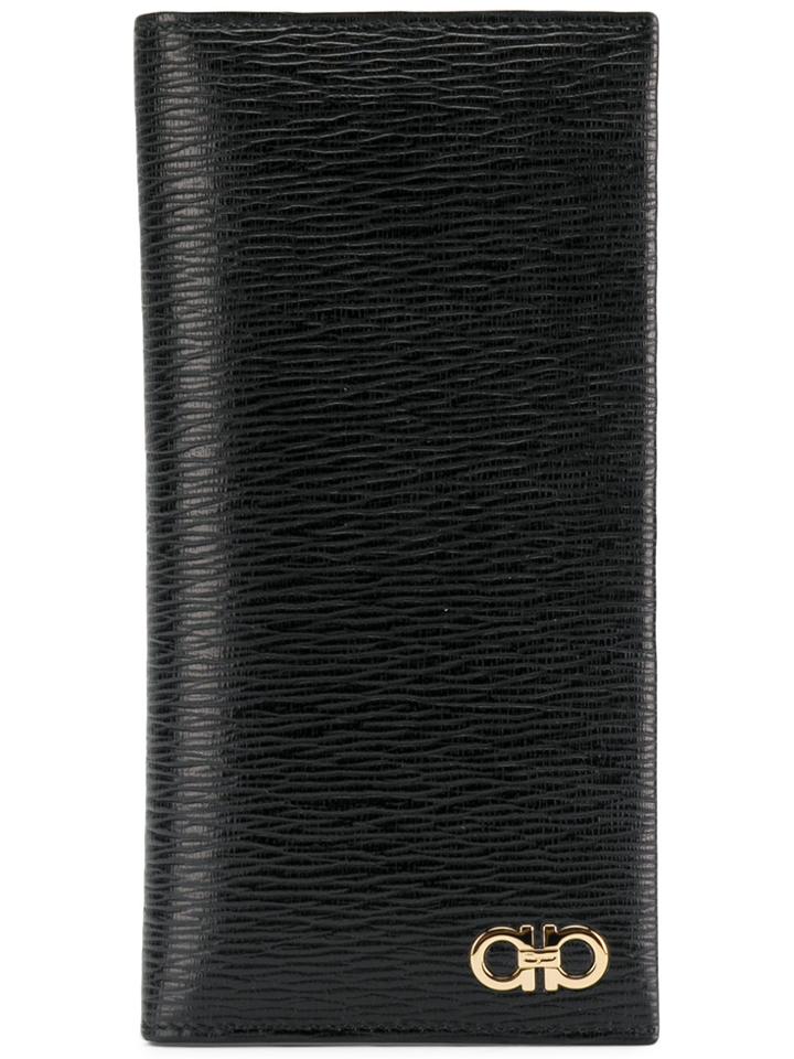 Salvatore Ferragamo Textured Bifold Wallet - Black