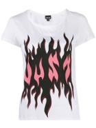Just Cavalli Flame Graphic Print T-shirt - White