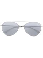 Prada Eyewear Aviator Shaped Sunglasses - Metallic