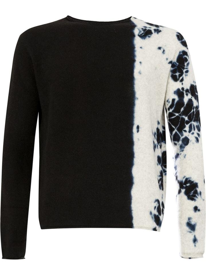 Suzusan Bleached Effect Knitted Jumper - Black