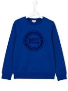 Boss Kids Logo Printed Sweatshirt - Blue