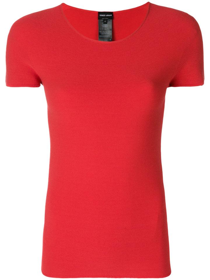 Giorgio Armani Basic T-shirt - Red