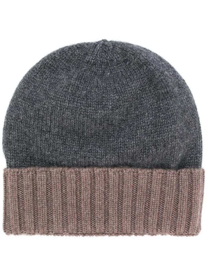 Dell'oglio Fine Knit Beanie - Grey