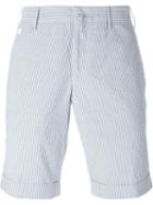 Incotex Striped Shorts, Men's, Size: 52, Blue, Cotton/spandex/elastane