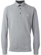 Etro Longsleeved Polo Shirt, Men's, Size: Xxl, Grey, Cotton