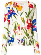 Tory Burch Floral Print Cardigan - White